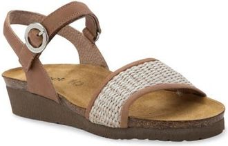 Naot Cecile Wedge Sandal in Latte Brown Leather/sand at Nordstrom, Size 10Us