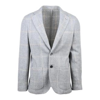 L.B.M. 1911 L.b.m. 1911, Jassen, Heren, Grijs, M, Wol, Stondata Jacket