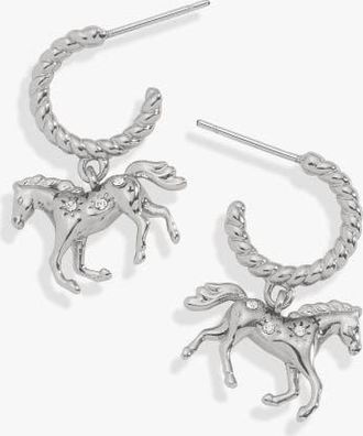 Alex and Ani Horse Huggie Hoop Earring in Silver at Nordstrom