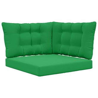 vidaXL Coj&iacute;n Para Sof&aacute; De Exterior 3 Pcs Verde Poli&eacute;ster Vidaxl