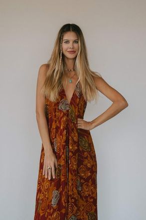 Sun Child Classic Silk Dress Jazz in Brick Rose at Nordstrom