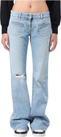 Palm Angels Dames, Jeans, Blauw, Maat: W29 Katoen