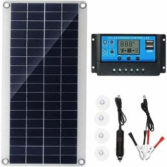 OEM Panel Solar De 300 W Y 12 V, Kit De Panel Solar, Kit De Cargador De Bater&iacute;a Con Controlador De Carga Solar De 20 A Para Rv, Yate, Exterior, Jard&iacute;n, Il