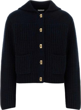 Ferragamo Dames, Truien, Blauw, Maat: L Wol