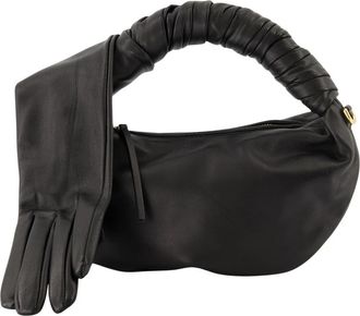Moschino Zwarte Handschoen Tas Herfst-Winter 2025 - Dames - Handtassen - Zwart - ONE Size - Tassen