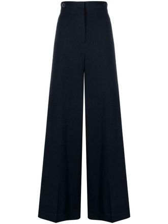 Max Mara high-waisted wide leg pants - Blue