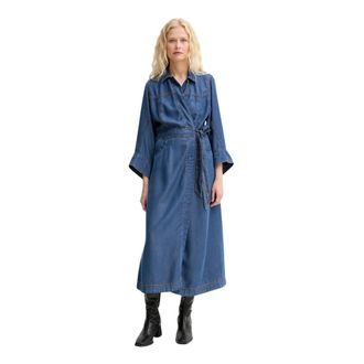 Munthe Prescott Jurk - Dames - Jurken - Blauw - Maat: XS Zijde