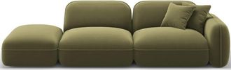 CXL by Christian Lacroix 3-Sitzer Designer Sofa Lucien mit Ottomane links - Samtbezug Casino