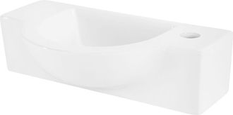 ML Design Lavabo ovalado de cer&aacute;mica agujero a la derecha lavamanos de ba&ntilde;o