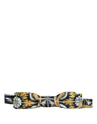 Dolce & Gabbana Damask Silk Bow Tie - Multicolor