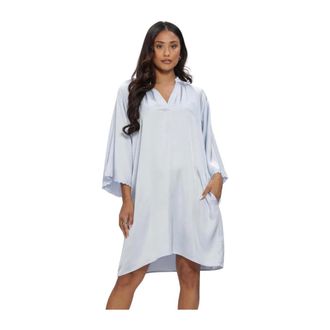 Bruuns Bazaar Kleedjes, Dames, Blauw, S, Satijn, Weckiabbwendisa Dress