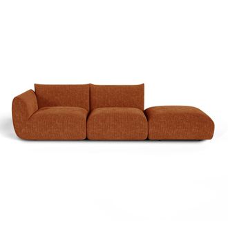 Sia Home Sof&aacute; modular 5 plazas terciopelo de chenilla terracota