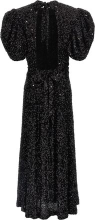 Rotate Sequin Midi Dress - Black