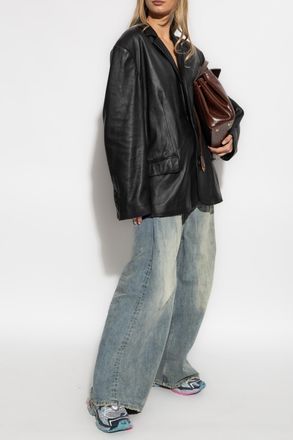 Balenciaga Jeans With vintage Effect, Womens, Blue