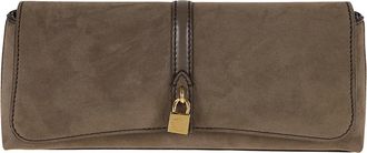 Stella McCartney Ryder Suede-Effect Pochette - Dames - Clutches - Bruin - ONE Size - Su&egrave;de - Tassen