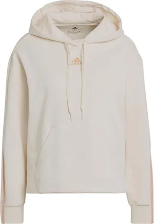 adidas (WMNS) adidas Relaxed 3-Stripes Hoodie Beige H10238