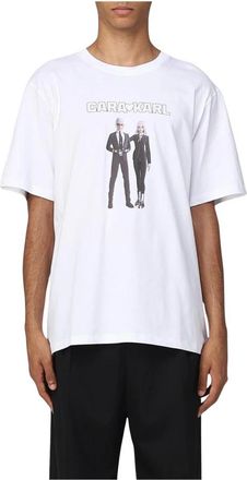 Karl Lagerfeld Heren, Tops, Wit, Maat: L