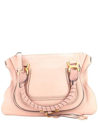 Chlo&eacute; Pink Leather Marcie Shoulder Bag Medium (Authentic Pre-Loved)