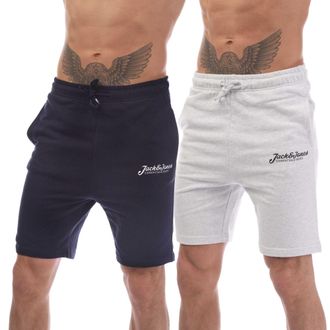 Jack & Jones Jack And Jones Heren Gordan Beau Sweat Shorts (Set van 2) (Marine / Lichtgrijs)