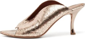 Malone Souliers Mules in pelle con tacco 90mm - Toni neutri