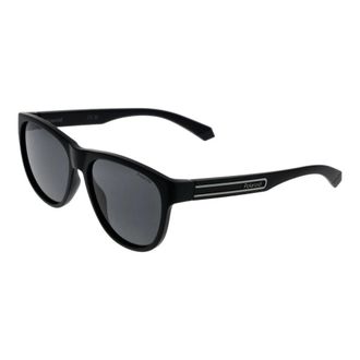 Polaroid Sunglasses, unisex, Black, Size: ONE SIZE Black Unisex Sunglasses Round Style