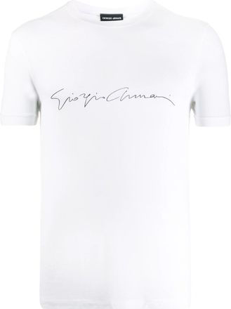 Giorgio Armani Script Logo Crew-Neck T-Shirt