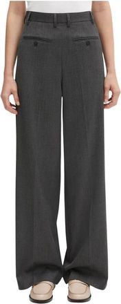 Maison Margiela Wijde broek - Dames - Wijde Broeken - Zwart - L - Polyester - Broeken