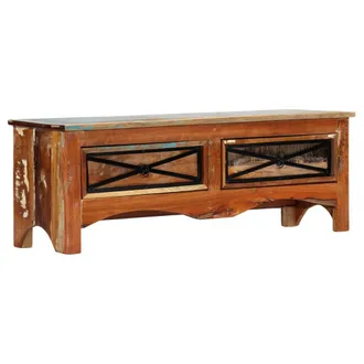 vidaXL Mobile Porta Tv 120x30x40 Cm In Legno Massello Di Recupero Vidaxl