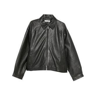 Cole Buxton Leather Jackets, male, Black, Size: L Light Leather Jacket