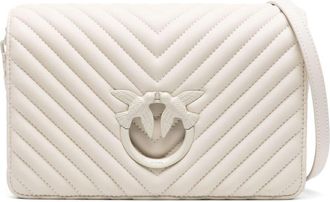 Pinko Love Click Classic cross body bag - women - Leather - One Size - Neutrals