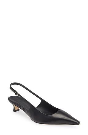 Aeyde Catrina Kitten Heel Slingback Pump in Black at Nordstrom, Size 10Us