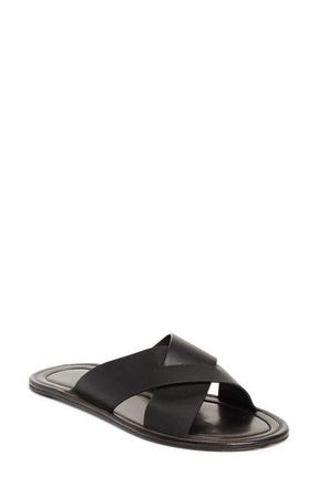 The Row Malick Crisscross Slide Sandal in Black at Nordstrom, Size 9.5Us