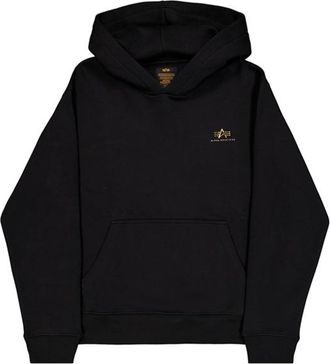 Alpha Industries Alpha Industries Mens Basic Small Logo TPU Hoodie - Black/Gold - Size X-Large