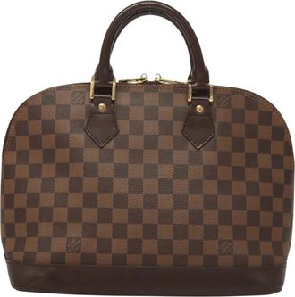Louis Vuitton Alma Bb Brown Canvas Handbag (Pre-Owned)