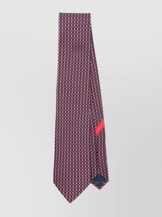 Ferragamo silk geometric-pattern tie