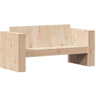 vidaXL Sof&aacute; De Jard&iacute;n De 2 Plazas Madera Maciza De Pino 134x60x62 Cm Vidaxl
