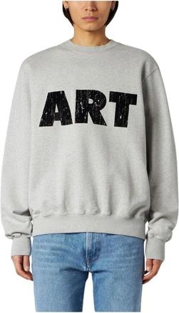 1989 STUDIO Artistic Knit Sweater - Heren - Sweatshirts - Grijs - M - Katoen - Hoodies & sweatvesten