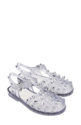 Melissa Possession Stud Fisherman Sandal in Clear/silver at Nordstrom Rack, Size 10 M