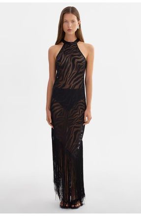 LaMarque Jennine | Zebra Sheer Dress in Bkzb at Nordstrom, Size Xx-Small