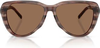 Diesel 56mm Pilot Sunglasses in Striated Brown /Dark Brown at Nordstrom