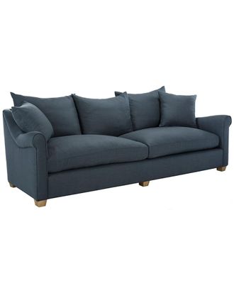 Safavieh Couture Fraiser Navy Linen Sofa