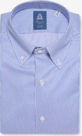 Finamore Gestreiftes Hemd aus Baumwolle Leonardo Napoli Fit