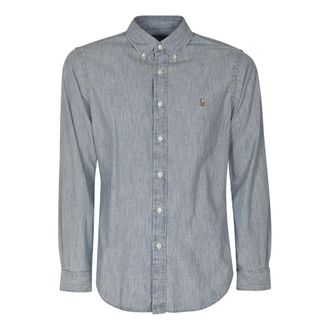 Ralph Lauren Chambray Denim Sport Shirt - Heren - Casual Overhemden - Blauw - 2XL - Denim - Overhemden