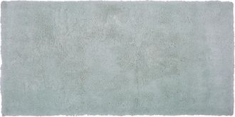Beliani Beliani - Alfombra Verde Menta 80 X 150 Cm Poli&eacute;ster Hecho A Mano Pelo Largo Evren