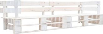 vidaXL Vidaxl - Sof&aacute; De Jard&iacute;n De Palets De 2 Plazas Madera Blanco
