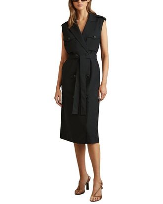 Reiss Kimora Wool-Blend Midi Dress