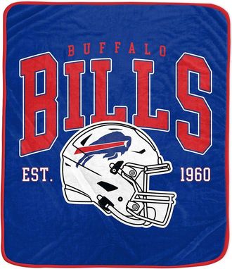 Pegasus Sports Buffalo Bills Nfl Team Vintage Helmet Fleece Throw