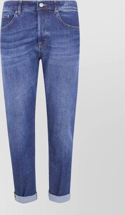 Dondup stretch regular jeans five pockets cuffed