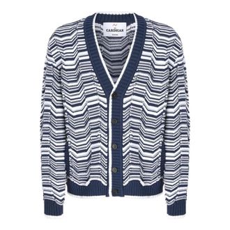 Missoni Cardigans, male, Blue, Size: XL Cardigan