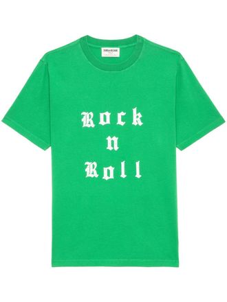 Zadig&Voltaire Edwin Rock and Roll t-shirt - women - Organic Cotton - S - Green